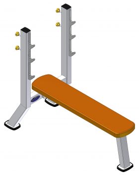 1129 Скамья для жима горизонтальная (узкая)