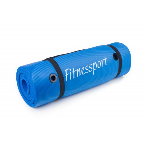 Коврик гимнастический Fitnessport 1800x600x15mm(синий)