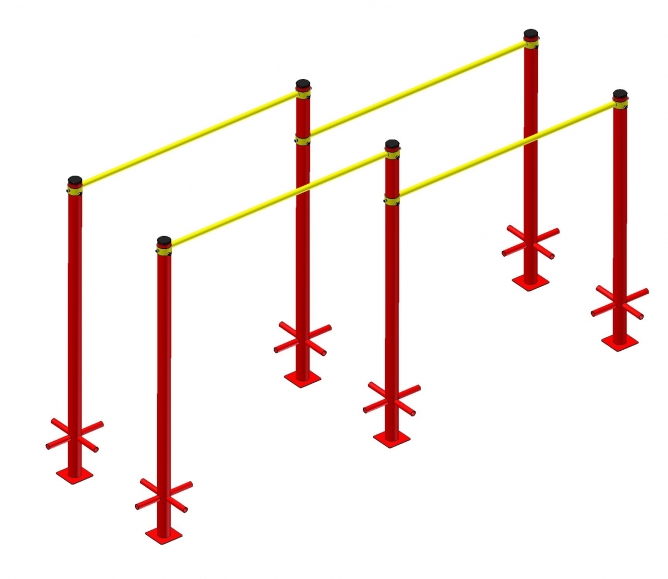 Брусья двойные